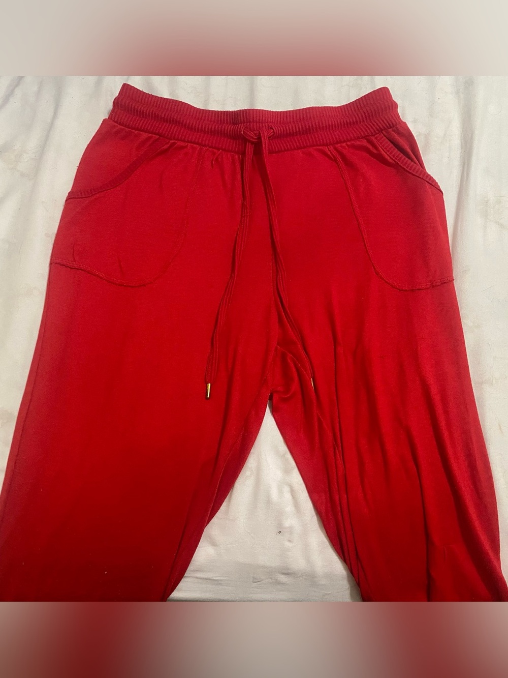 Red Drawstring Sweatpants
